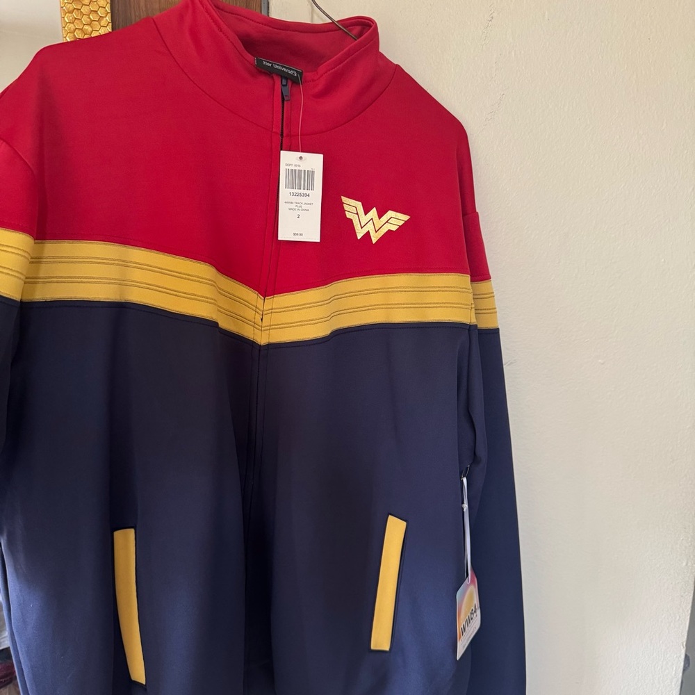 WW84 Wonder Woman Track Jacket Blue Red - Brand New with tags! Size xxl or 2